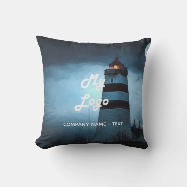 Business logo photo travel tourism outdoor pillow (Front)