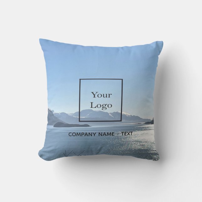 Business logo photo travel tourism outdoor pillow (Front)