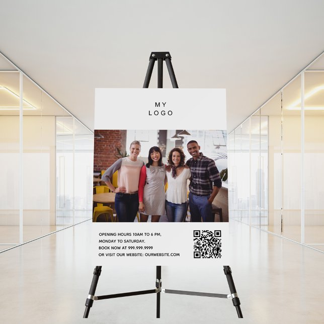 Business logo photo welcome QR-code Foam Board (Creator Uploaded)