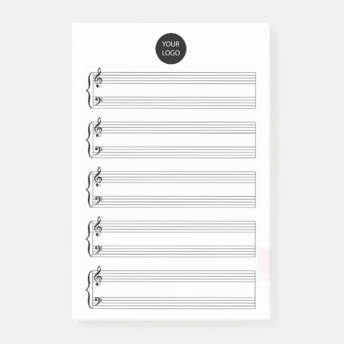 Business Logo  Professional Blank Sheet Music Not Post_it Notes