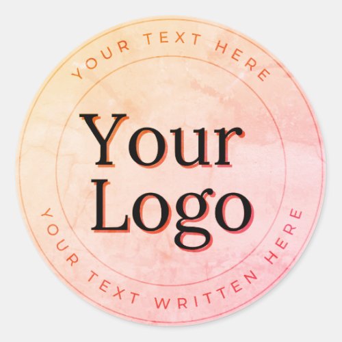 Business Logo  Professional Branded  Classic Round Sticker