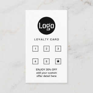  Business Logo   Professional Company Punch  Loyalty Card