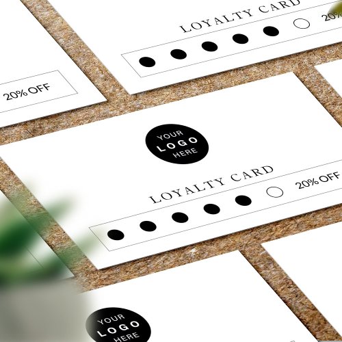 Business logo professional company punch loyalty card