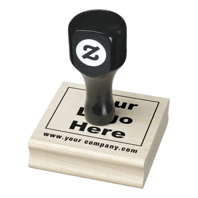 Business Logo Professional Corporate Modern Rubber Stamp | Zazzle