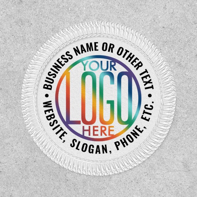 Business Logo Professional Employee Simple White Patch (Front)