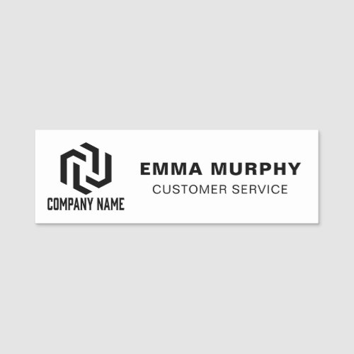 Business Logo Professional Employee Staff Modern  Name Tag