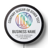 Business Logo Professional Illuminated Backlit LED Sign (Lights Off)