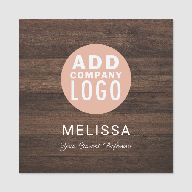 Business Logo Professional Magnetic Staff Custom Name Tag (Front)