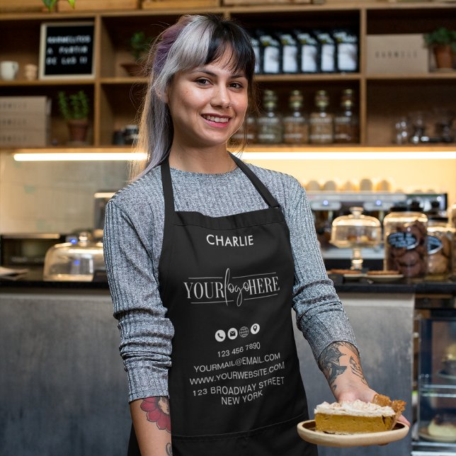 Business Logo Professional Minimalist Black Apron (Creator Uploaded)