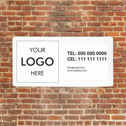 Business Logo Professional Minimalist White Banner