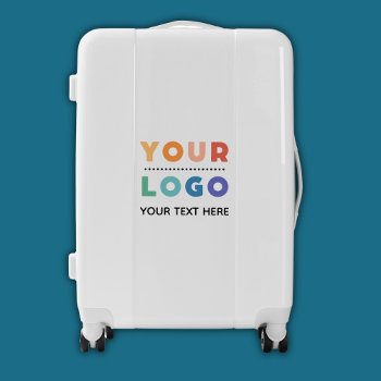 Business Logo Professional Minimalist White Luggage by clubmagique at Zazzle