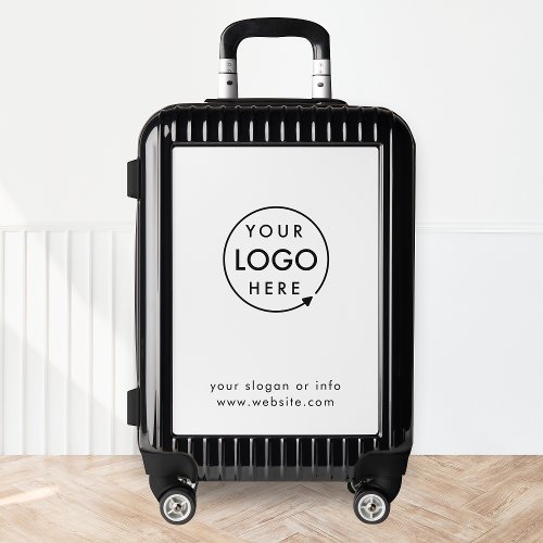 Business Logo  Professional Minimalist White Luggage