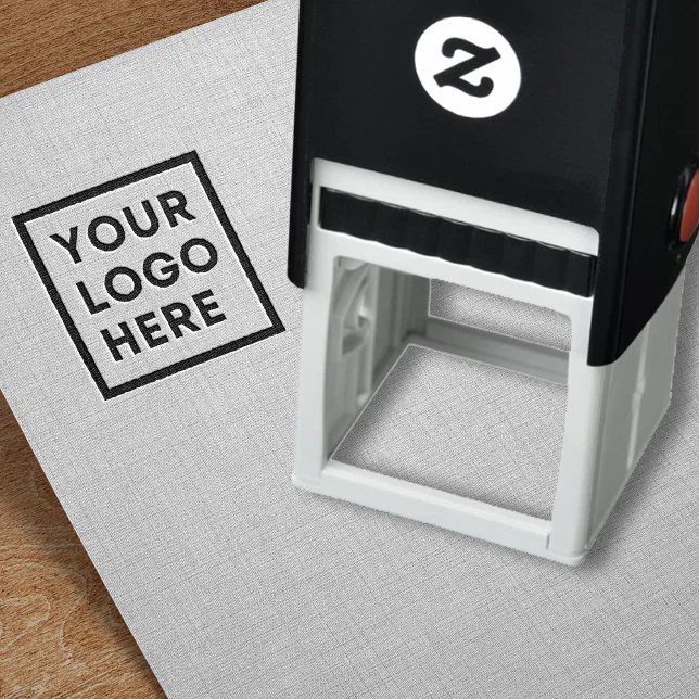 Business Logo Professional Modern Corporate Self-inking Stamp | Zazzle