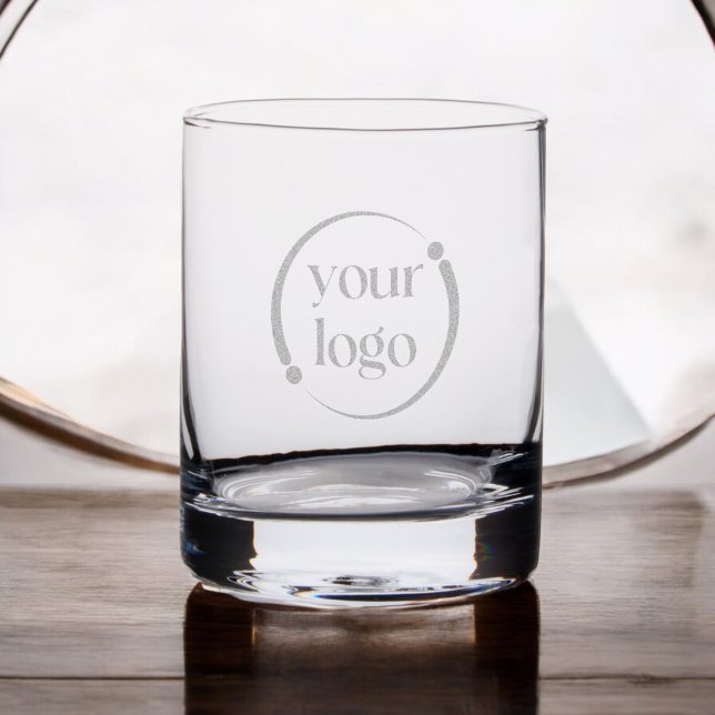 Business Logo Professional Promotional Branding Rocks Glass (Creator Uploaded)
