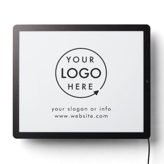 Business Logo Professional Promotional Modern LED Sign (Lights Off)