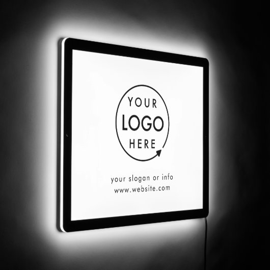 Business Logo Professional Promotional Modern LED Sign (Angle)
