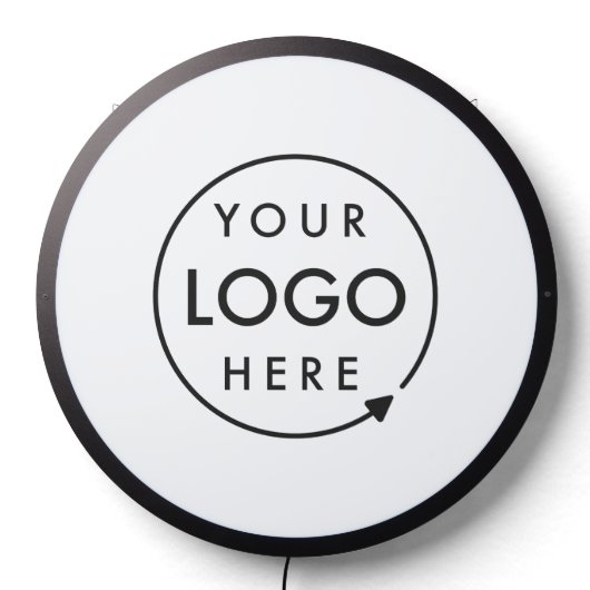 Business Logo Professional Promotional Modern LED Sign (Lights Off)
