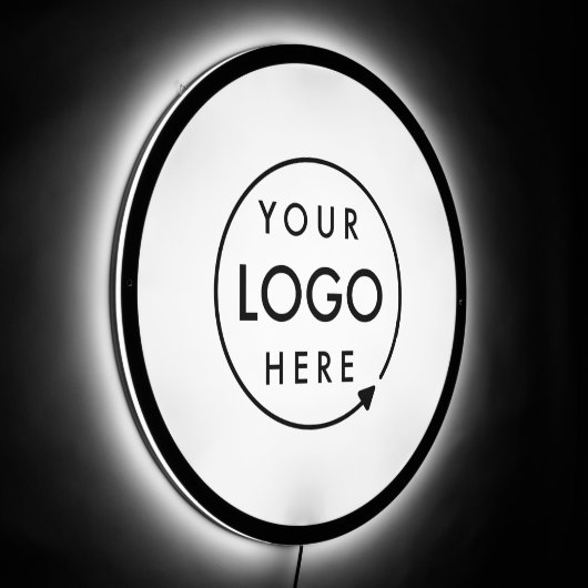 Business Logo Professional Promotional Modern LED Sign (Angle)