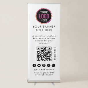 Business Logo Professional Retr Retractable Banner