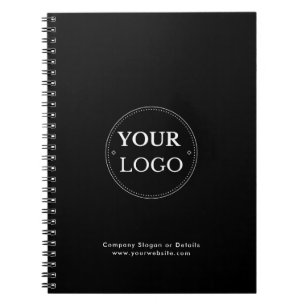 Business Logo Professional Simple Modern Black Notebook