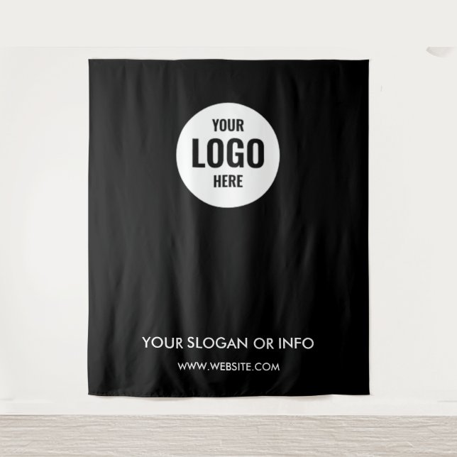 Business Logo | Professional White Photo Backdrop (Front)