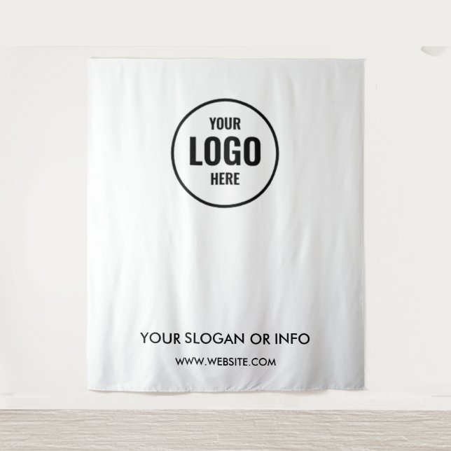 Business Logo | Professional White Photo Backdrop (Front)