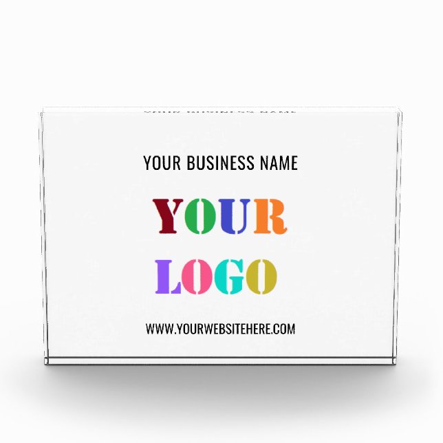Business Logo Promotional Acrylic Award Template (Front)