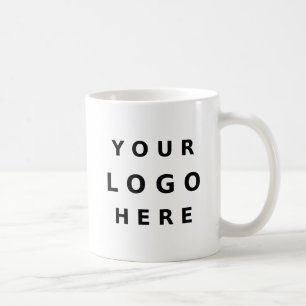 Business Logo Promotional Black and White Coffee Mug