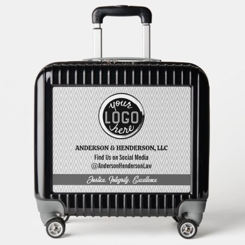 Business Logo Promotional Branding Herringbone DIY Luggage