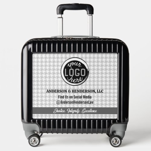 Business Logo Promotional Branding Houndstooth DIY Luggage