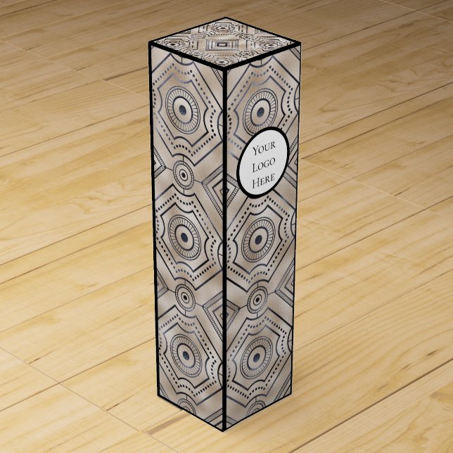 Business Logo Promotional Branding Wine Box (Front)
