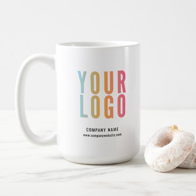 Business Logo Promotional Coffee Mug (With Donut)