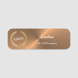 Business Logo Promotional Company Copper Plastic Name Tag