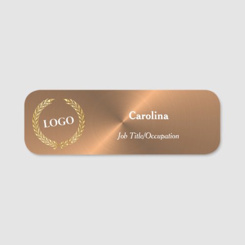 Business Logo Promotional Company Copper Plastic Name Tag