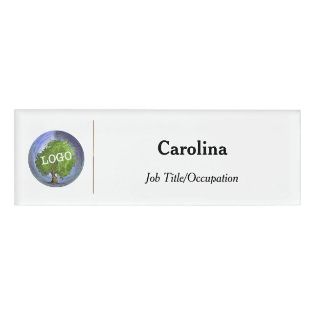 Business Logo Promotional Company Magnetic Name Tag (Front)