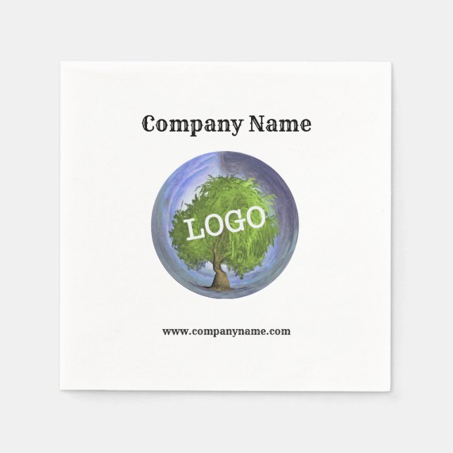 Business Logo Promotional Company Napkins (Front)