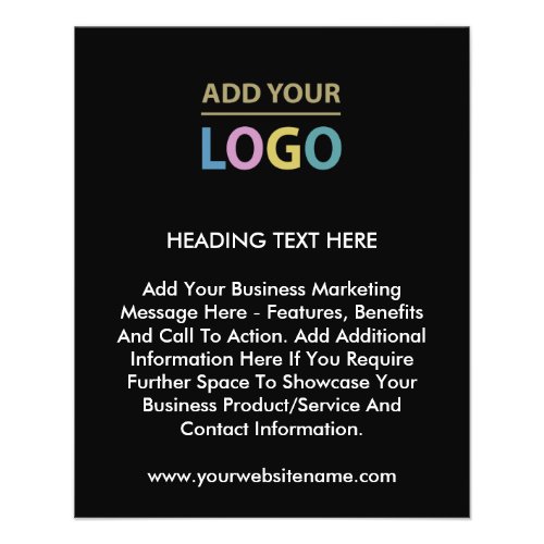 Business Logo Promotional Flyer  Black