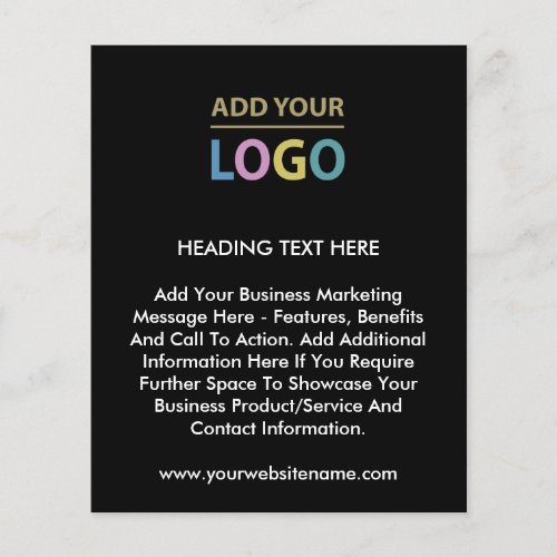 Business Logo Promotional Flyer  Black