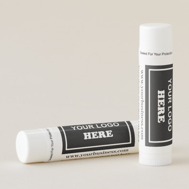 Business Logo Promotional Giveaway Lip Balm (Front)