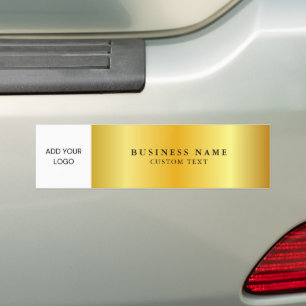 Business Logo Promotional Gold Gradient Bumper Sticker