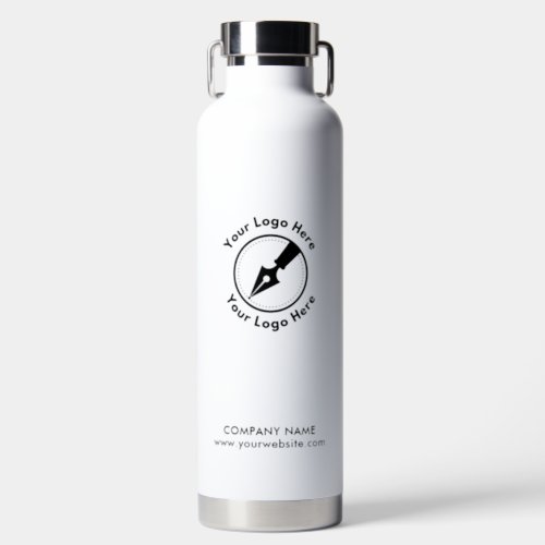 Business Logo Promotional Modern Notary Website Water Bottle