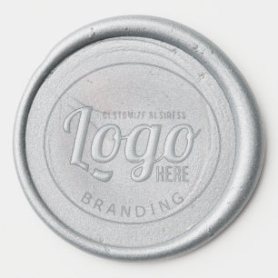 Business Logo Promotional Silver Wax Seal Sticker