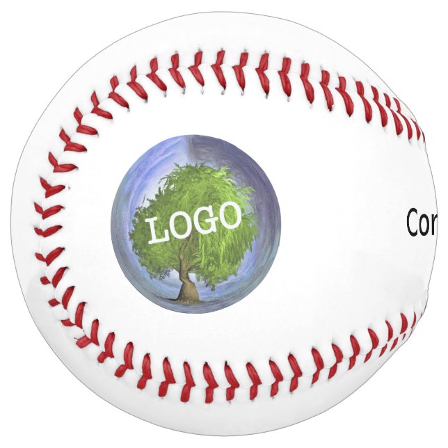 Business Logo Promotional Softball (Front Left)