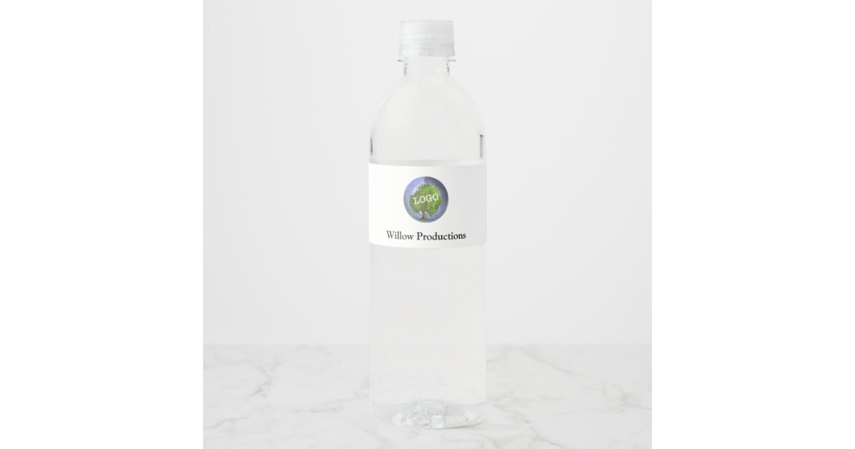 Business Logo Promotional Water Bottle Label | Zazzle.com