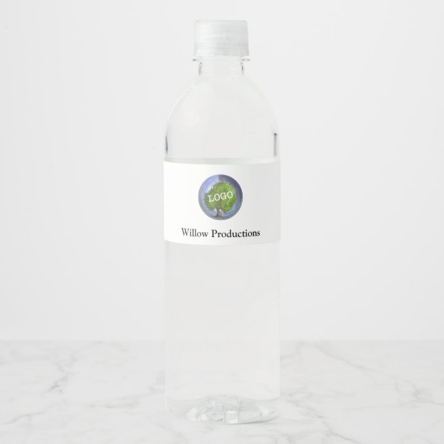 Business Logo Promotional Water Bottle Label (Front)