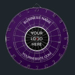 Business Logo Purple Company Promotional Modern Dart Board<br><div class="desc">Business logo,  purple,  company,  modern,  branding,  promotional,  elegant,  dartboard.</div>
