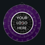 Business Logo Purple Company Promotional Modern Dart Board<br><div class="desc">Business logo,  purple,  company,  modern,  branding,  promotional,  elegant,  dartboard.</div>