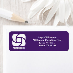 Business Logo Purple Company Return Address Label