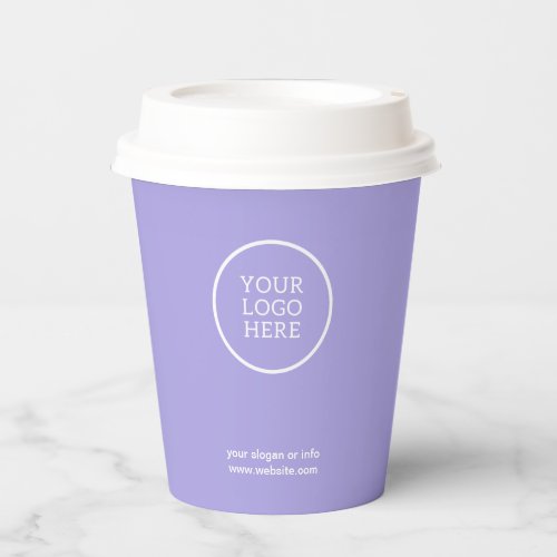 Business  Logo purple Modern Professional Paper Cups