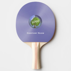 Business Logo Purple Ping Pong Paddle